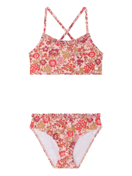  Bonpoint Lais Floral Ruffled Bikini Set - Pink 