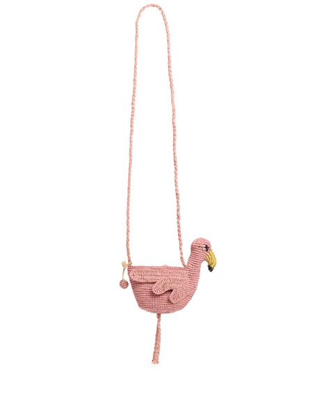  Bonpoint Lany Flamingo Raffia Cross Body Bag - Pink 