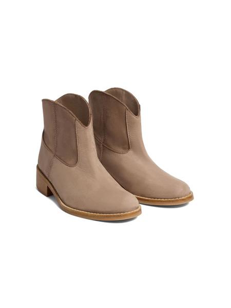  Bonpoint Leather Ankle Boots - Neutrals 