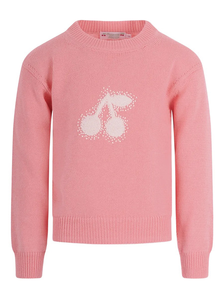  Bonpoint Liesel Embroidered Cotton Sweater - Pink 