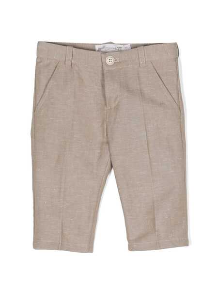 Bonpoint Logo-embroidered Chino Trousers - Neutrals 