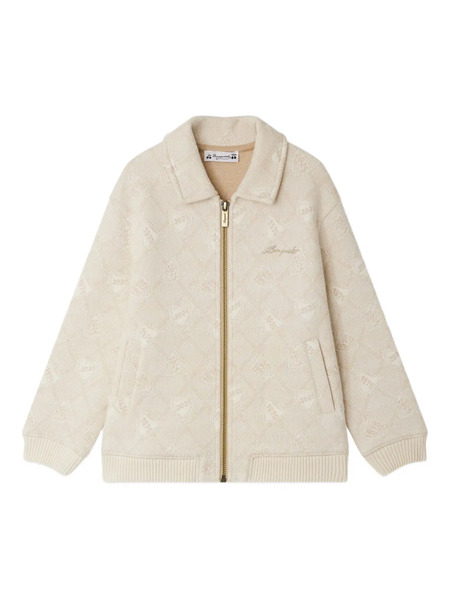  Bonpoint Logo-embroidered Zip-fastening Jacket - Neutrals 