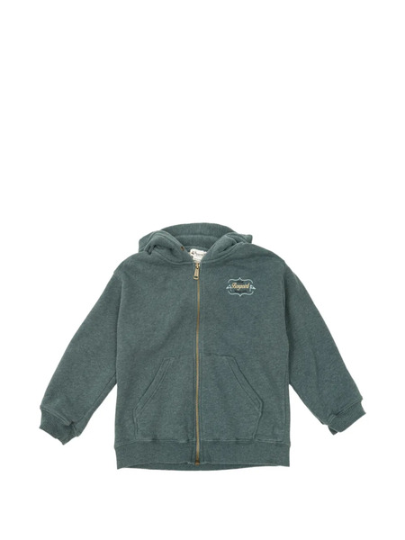  Bonpoint Long-sleeve Zip-up Hoodie - Green 