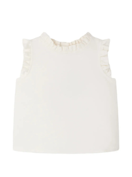  Bonpoint Lou Ruffled Top - Neutrals 