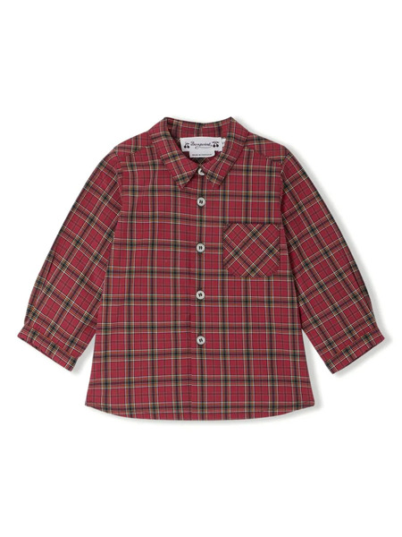  Bonpoint Malo Plaid Shirt - Red 