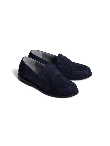  Bonpoint Moka Slip-on Suede Mocassins - Blue 