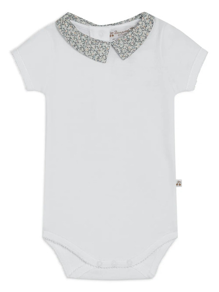  Bonpoint Organic-cotton Bodysuit - White 