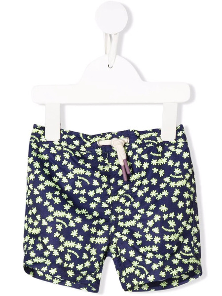  Bonpoint Patterned Drawstring Swim Shorts - Blue 