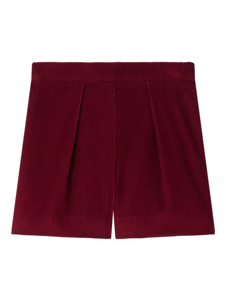  Bonpoint Pleated Corduroy Shorts - Red 