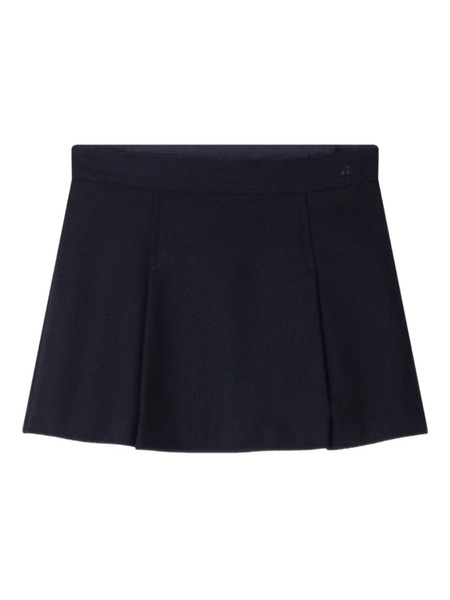 Bonpoint Pleated Wool Skirt - Blue 