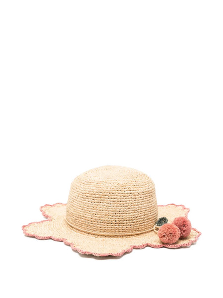  Bonpoint Pompom Trim Hat - Neutrals 
