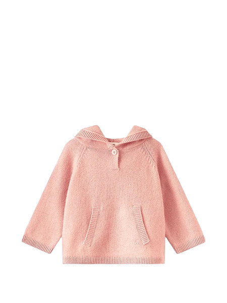 Bonpoint Ribbed Cashmere Hoodie - Pink 