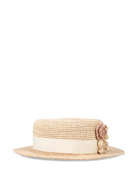  Bonpoint Ribbon-embellished Sun Hat - Neutrals 