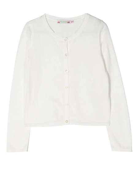  Bonpoint Round-neck Cardigan - White 
