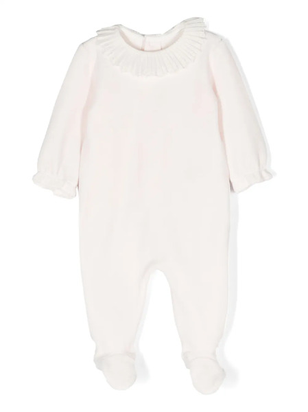  Bonpoint Ruffle-detail Long-sleeve Pyjama - Pink 