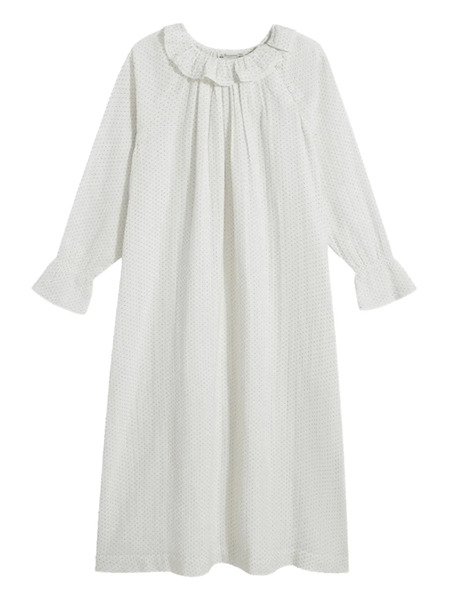  Bonpoint Ruffled Printed Nightdress - White 