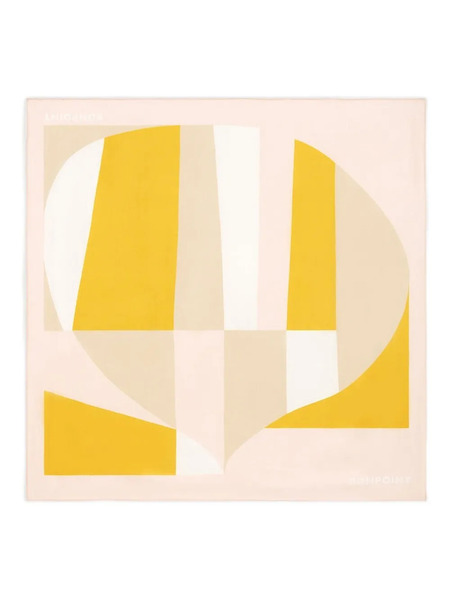  Bonpoint Silk Twill Abstract-print Scarf - Yellow 