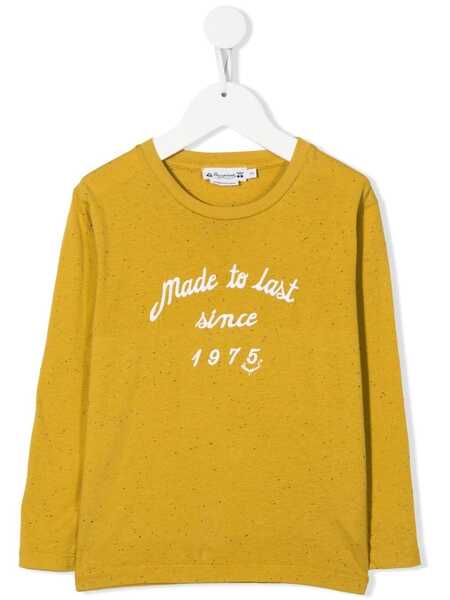  Bonpoint Slogan-print Long-sleeve T-shirt - Yellow 