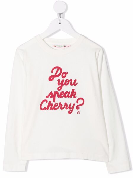 Bonpoint Slogan-print T-shirt - White 
