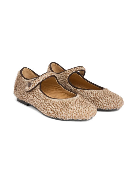  Bonpoint Spotted-print Ballerina Shoes - Neutrals 