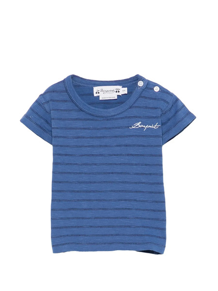  Bonpoint Striped Short-sleeve T-shirt - Blue 