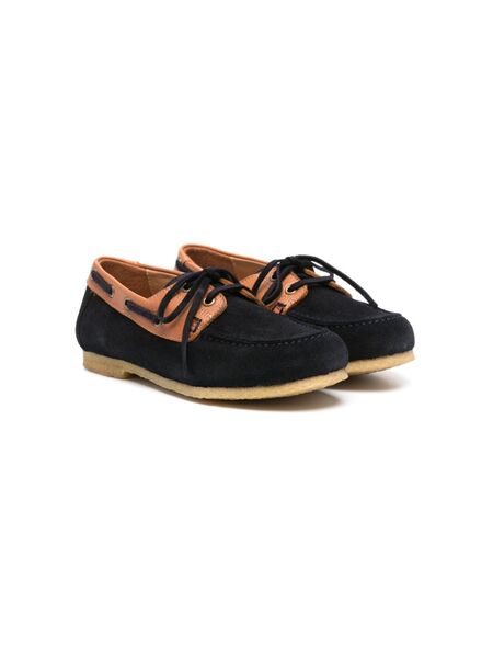  Bonpoint Suede Deck Shoes - Blue 