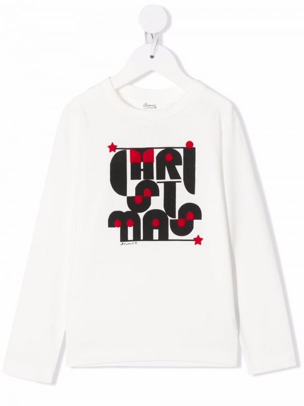  Bonpoint Tadda Festive Long-sleeve T-shirt - White 