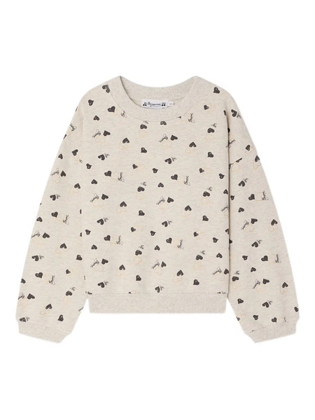  Bonpoint Talya Heart-print Sweatshirt - Neutrals 