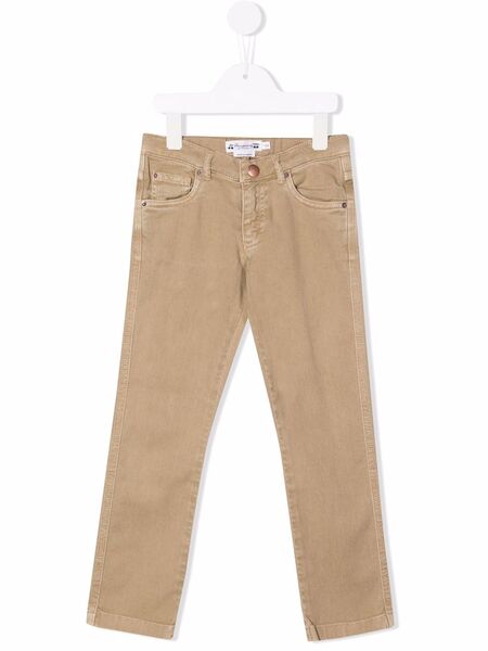  Bonpoint Teen Mid-rise Slim-fit Jeans - Neutrals 