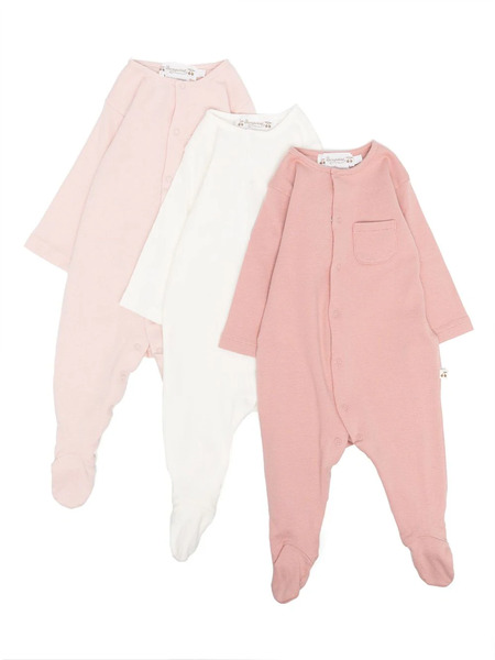  Bonpoint Three-pack Cosima Cotton Pajamas - Pink 