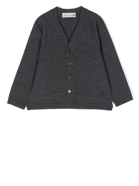  Bonpoint Tiano Long-sleeved Cardigan - Grey 
