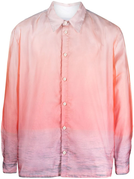  Bonsai Gradient-effect Cotton Shirt - Pink 