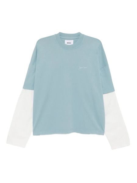  Bonsai Logo-embroidered T-shirt - Blue 