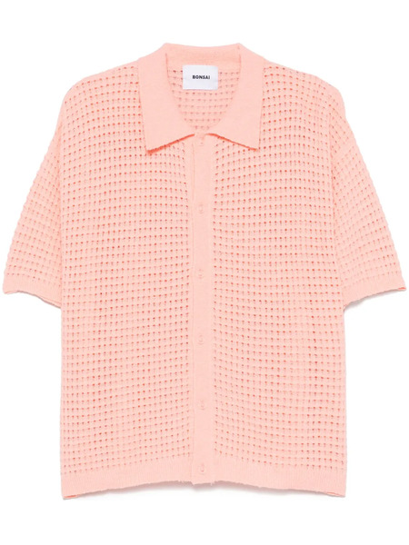  Bonsai Open-knit Shirt - Pink 