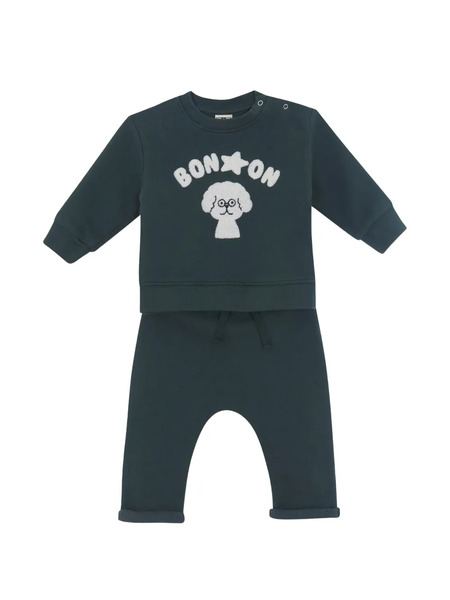  Bonton Poodle Pants And Shirt Set - Grey 