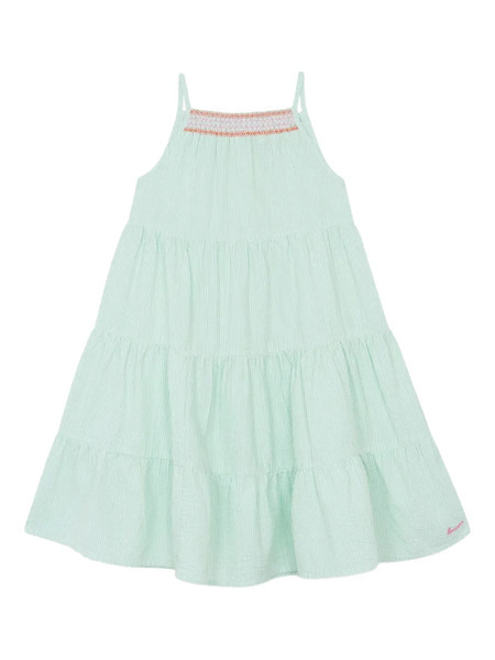  Bonton Tiered Striped-detail Dress - Green 
