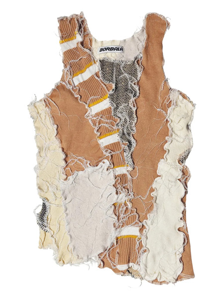  Borbala Ruffled-detail Top - Neutrals 