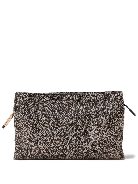  Borbonese Patterned Shoulder Bag - Black 