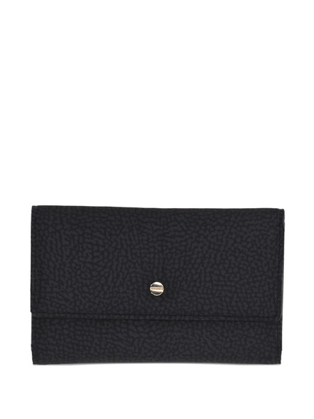  Borbonese Textured Snap-fastening Wallet - Black 
