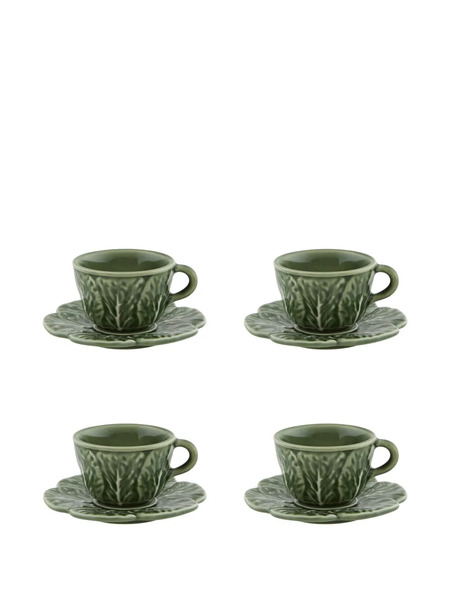  Bordallo Pinheiro Cabbage Coffee Cup And Saucer - Green 