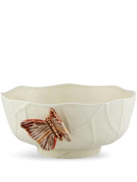  Bordallo Pinheiro 'cloudy Butterflies' Salad Bowl - Neutrals 