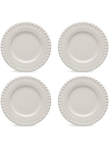 Bordallo Pinheiro Fantasia Dessert Plate (set Of Four) - Neutrals 