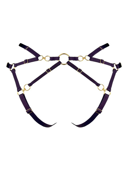  Bordelle Amela Embroidered Open-back Brief - Purple 