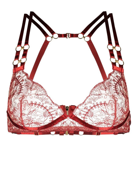  Bordelle Cymatic Plunge Wire Bra - Red 