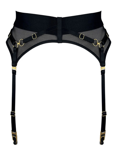  Bordelle Nara Mesh Suspender Belt - Black 