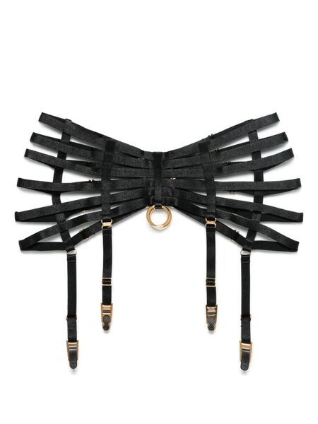  Bordelle Ring-detail Suspender - Black 