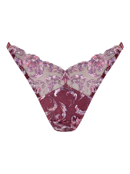  Bordelle Siren Floral Thong - Pink 