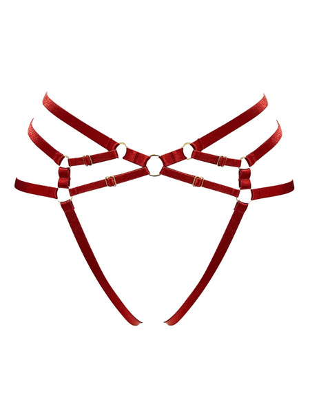  Bordelle Strap Harness Brief - Red 