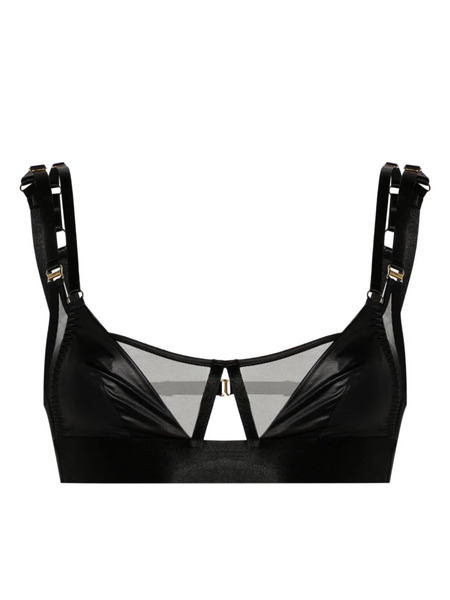  Bordelle Vero Triangle-cup Satin Bra - Black 