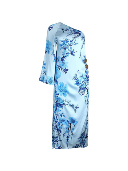  Borgo De Nor Atlantis One-shoulder Midi Dress - Blue 